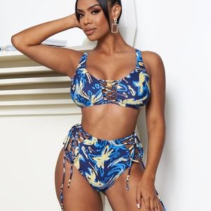 Blue abstract 🩱 swimsuit